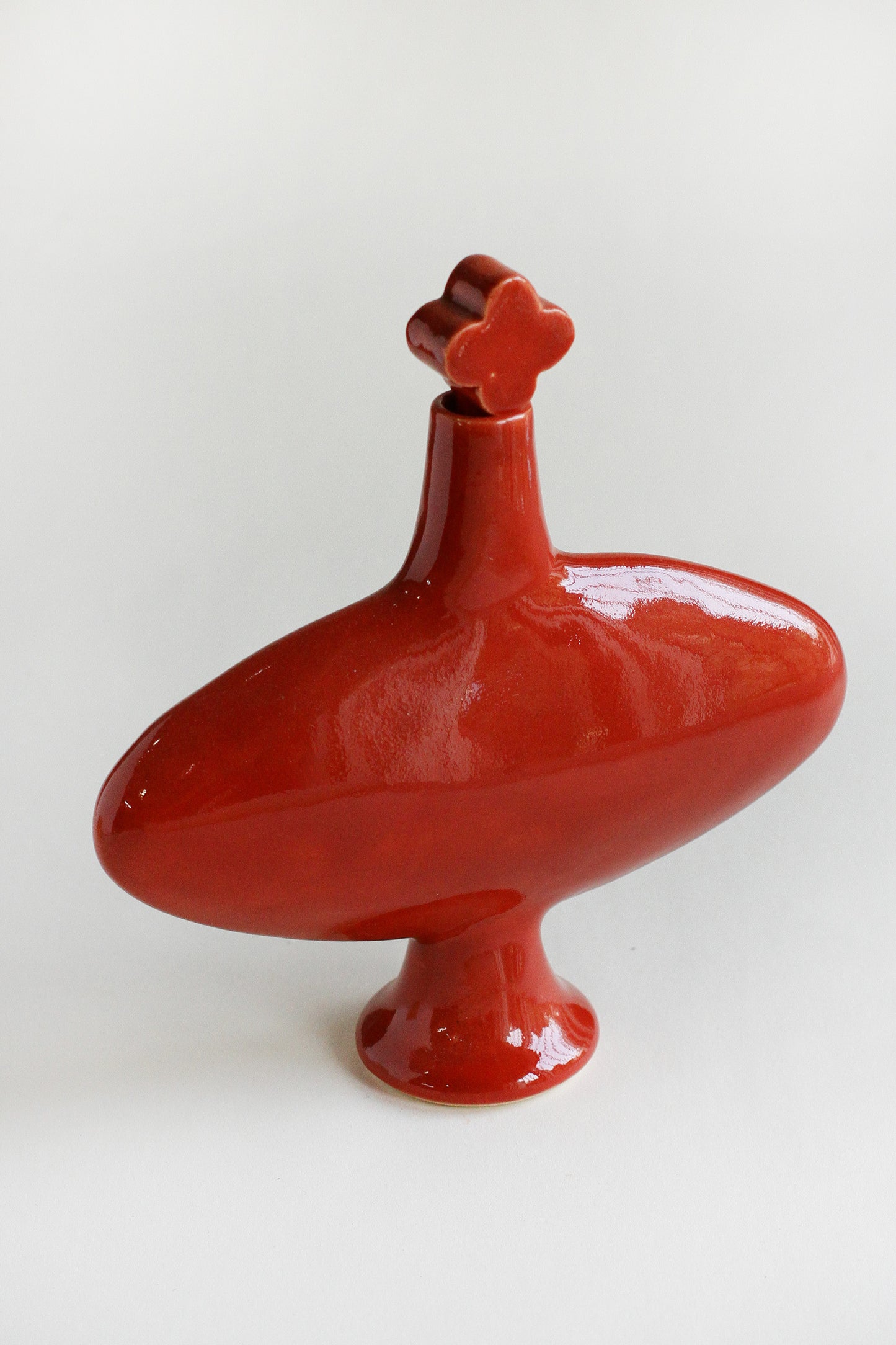 Vase with stopper - Red