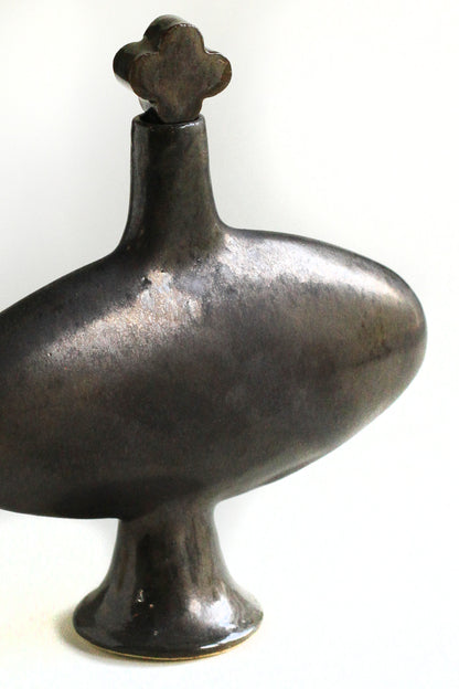 Vase with stopper - Metallic