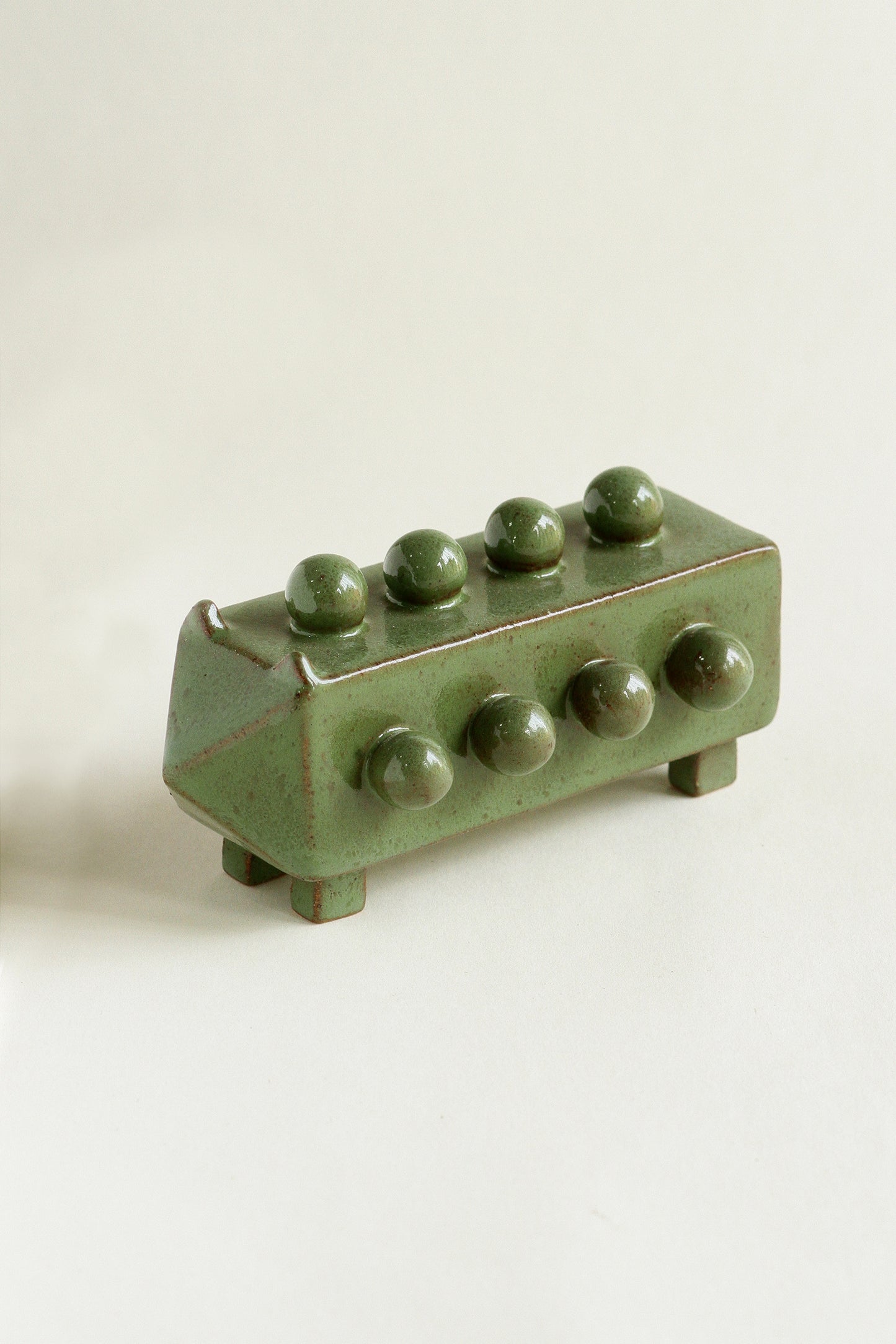 Orbed Block Cat - Green