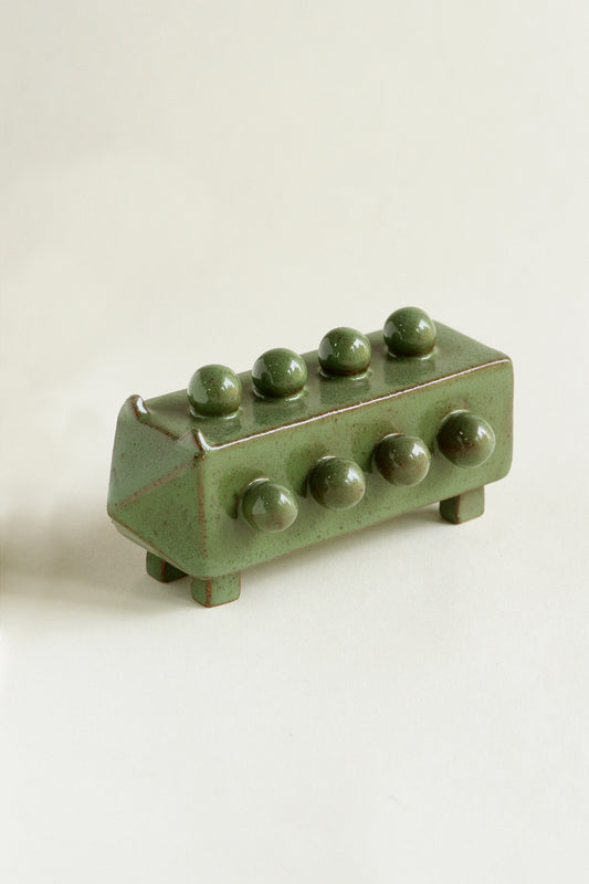 Orbed Block Cat - Green